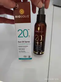 BIOSOLIS - Sun oil spray SPF20