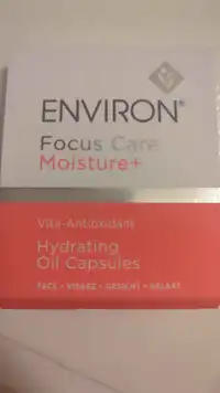 ENVIRON - Focus care moisture+ - Hydrating oil capsules face