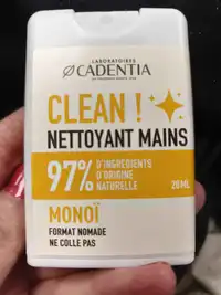 CADENTIA - Clean ! - Nettoyant mains 