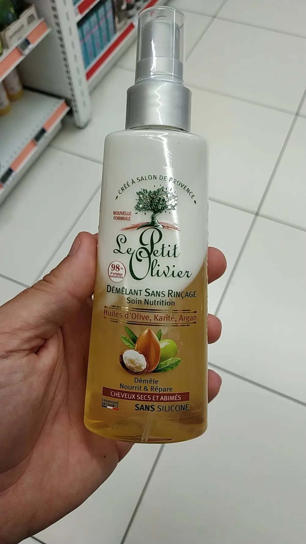 LE PETIT OLIVIER - Huiles d'olive karité argan - Démêlant sans rinçage