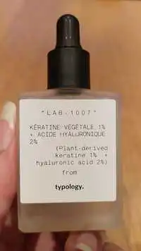 TYPOLOGY - Kératine végétale 1% + acide hyaluronique - Sérum mains & ongles