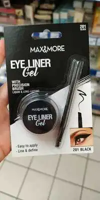 MAX & MORE - Eye liner gel 201 black