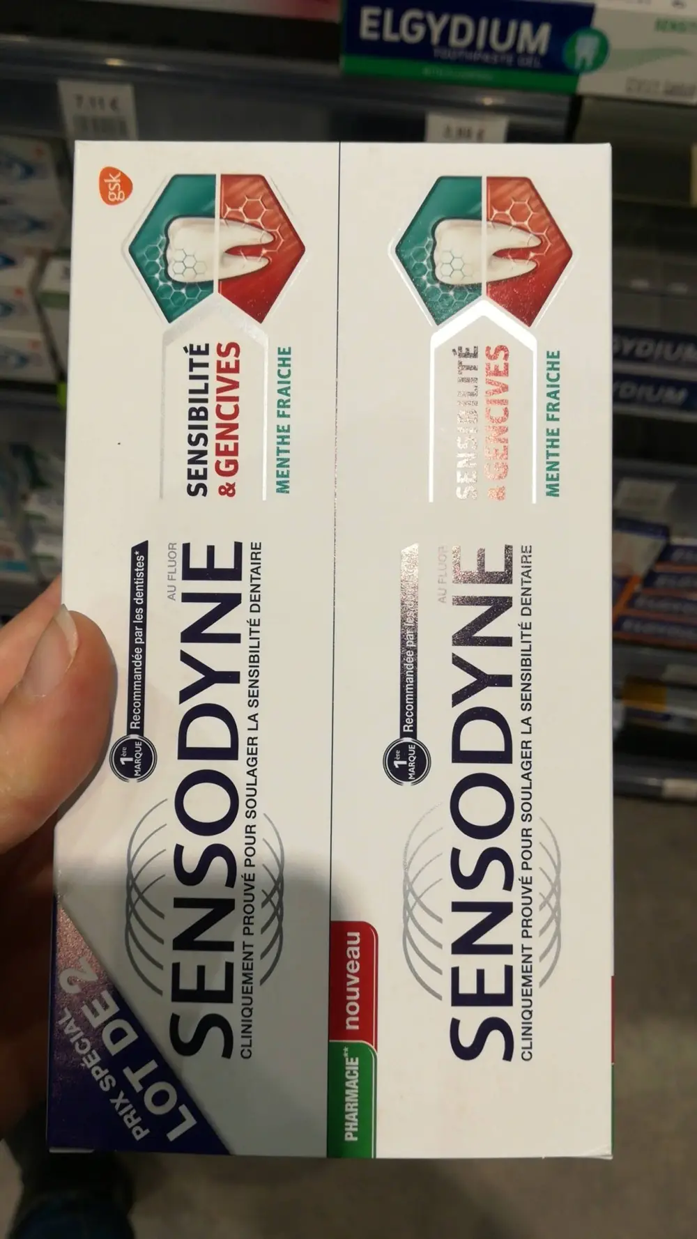 SENSODYNE - Sensibilité & gencives - Dentifrice menthe fraîche