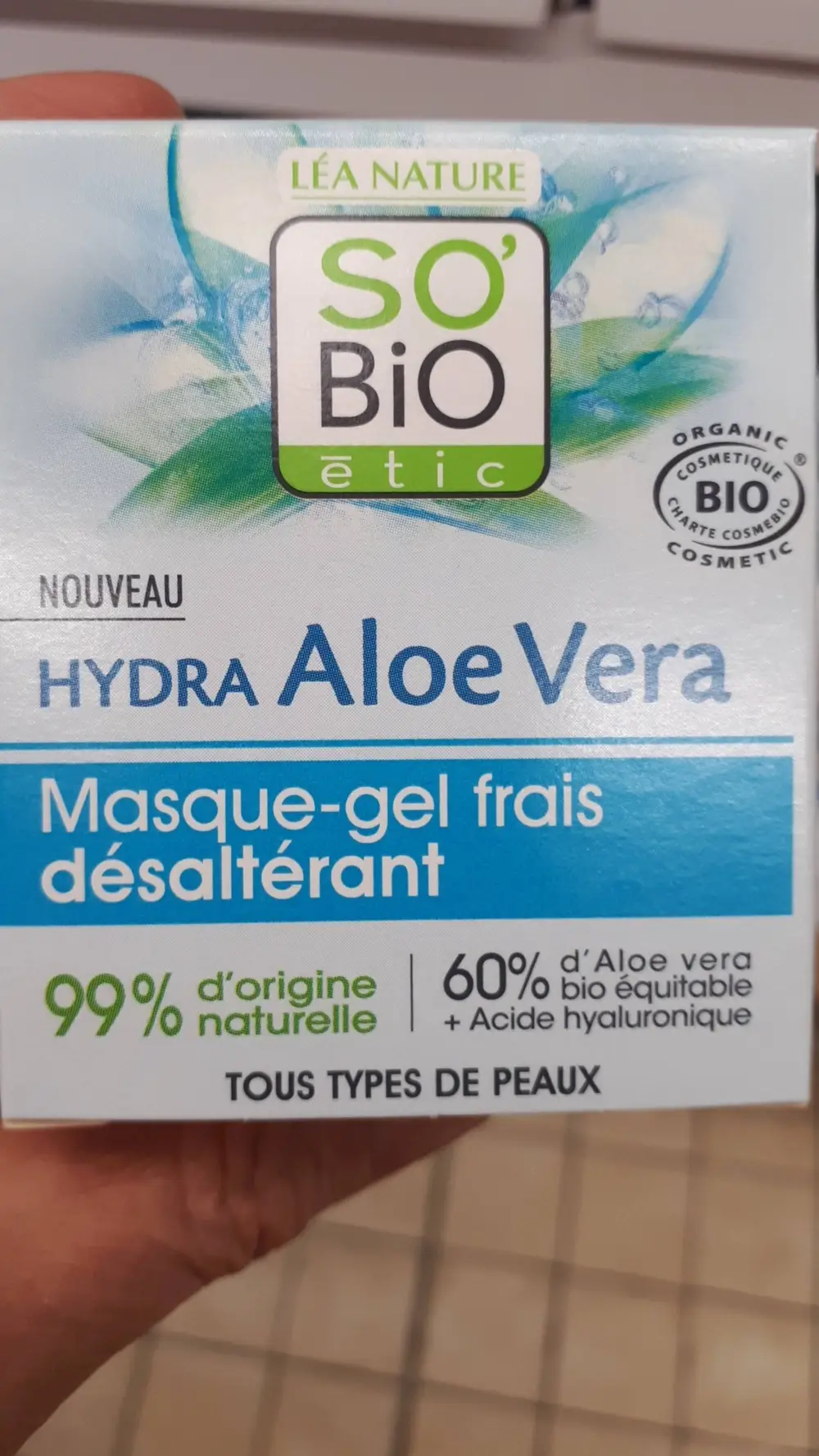 SO'BIO ÉTIC - Hydra aloe vera - Masque gel frais désaltérant