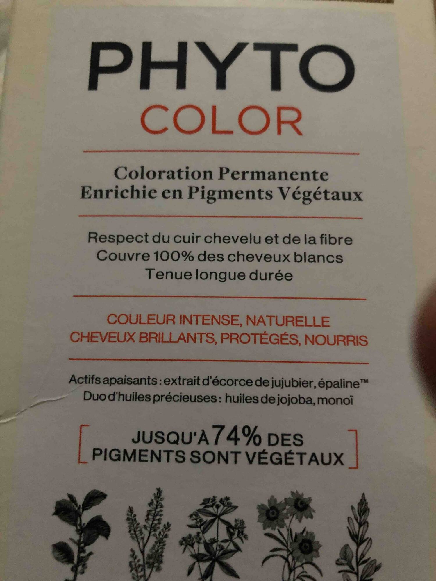 PHYTO - Coloration permanente enrichie en pigments végétaux