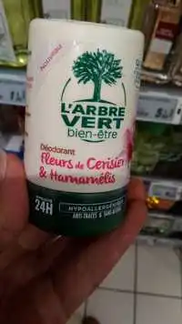 L'ARBRE VERT - Fleurs de cerisier & Hamamélis - Déodorant efficacité 24h