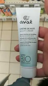 AVAÉ - Crème de nuit peaux sèches et sensibles