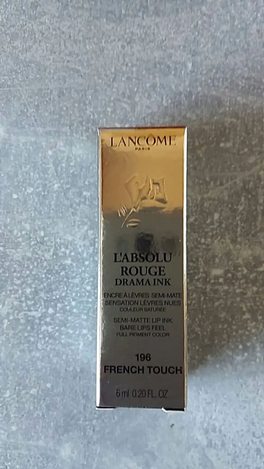 LANCÔME - L'absolu rouge Drama ink  - Encre à lèvres semi-mate 196 french touch