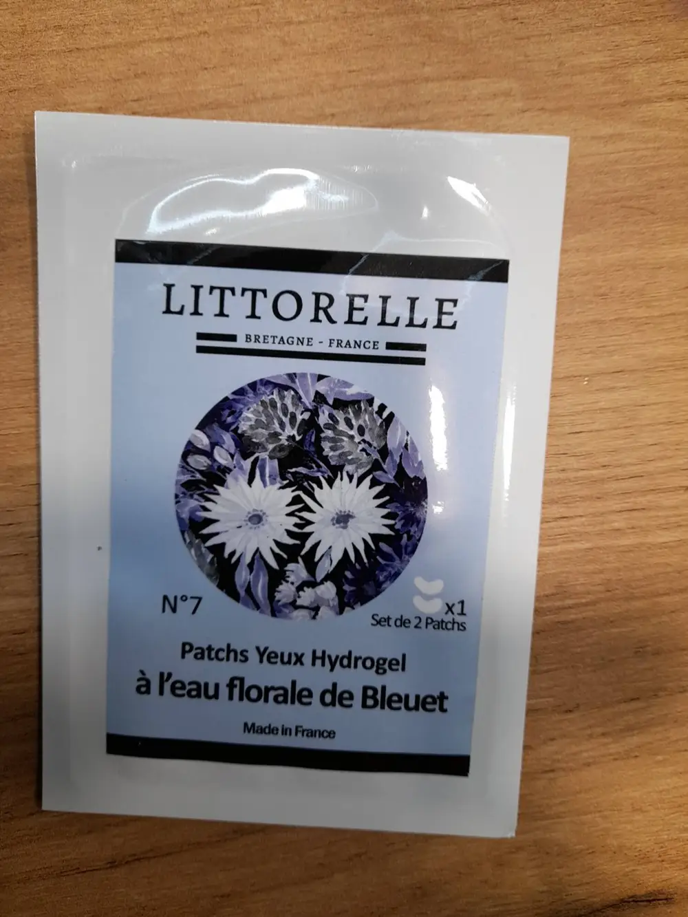 LITTORELLE - N° 7 - Patchs yeux hydrogel à l'eau florale de bleuet
