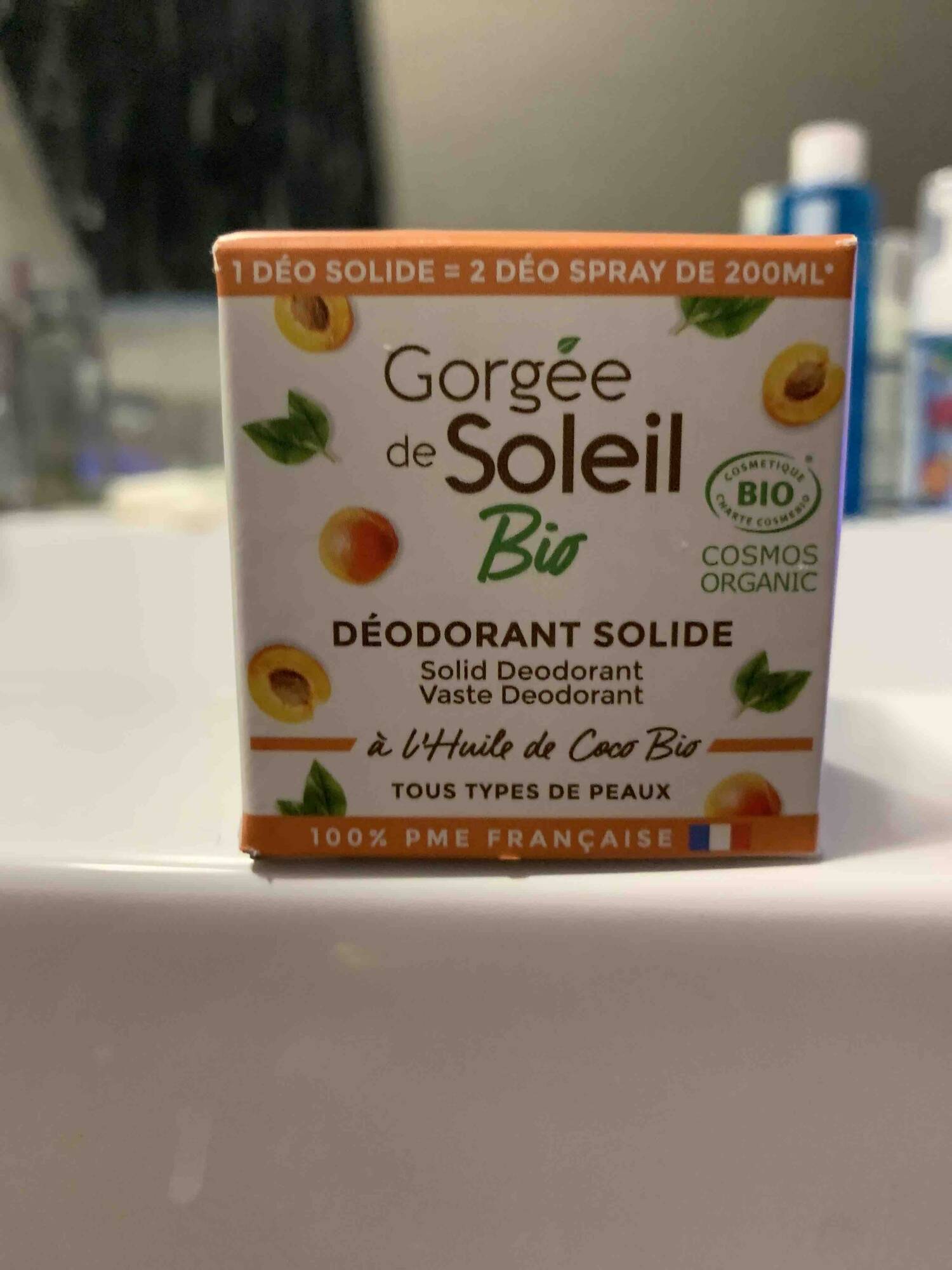 GORGÉE DE SOLEIL - Déodorant solide  à l'huile de coco bio