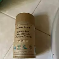 COMME AVANT - Crème solaire minérale solide à l'huile de moringa SPF 30