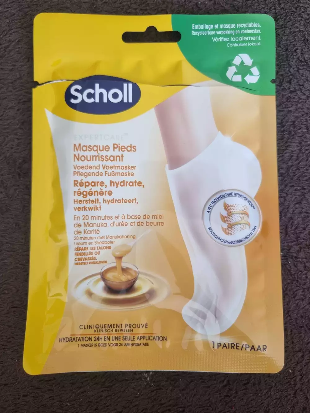SCHOLL - Masque pieds nourrissant 