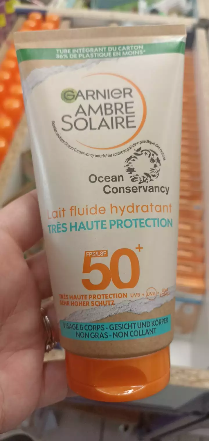 GERNIER - Ambre solaire - Lait fluide hydratant FPS 50+
