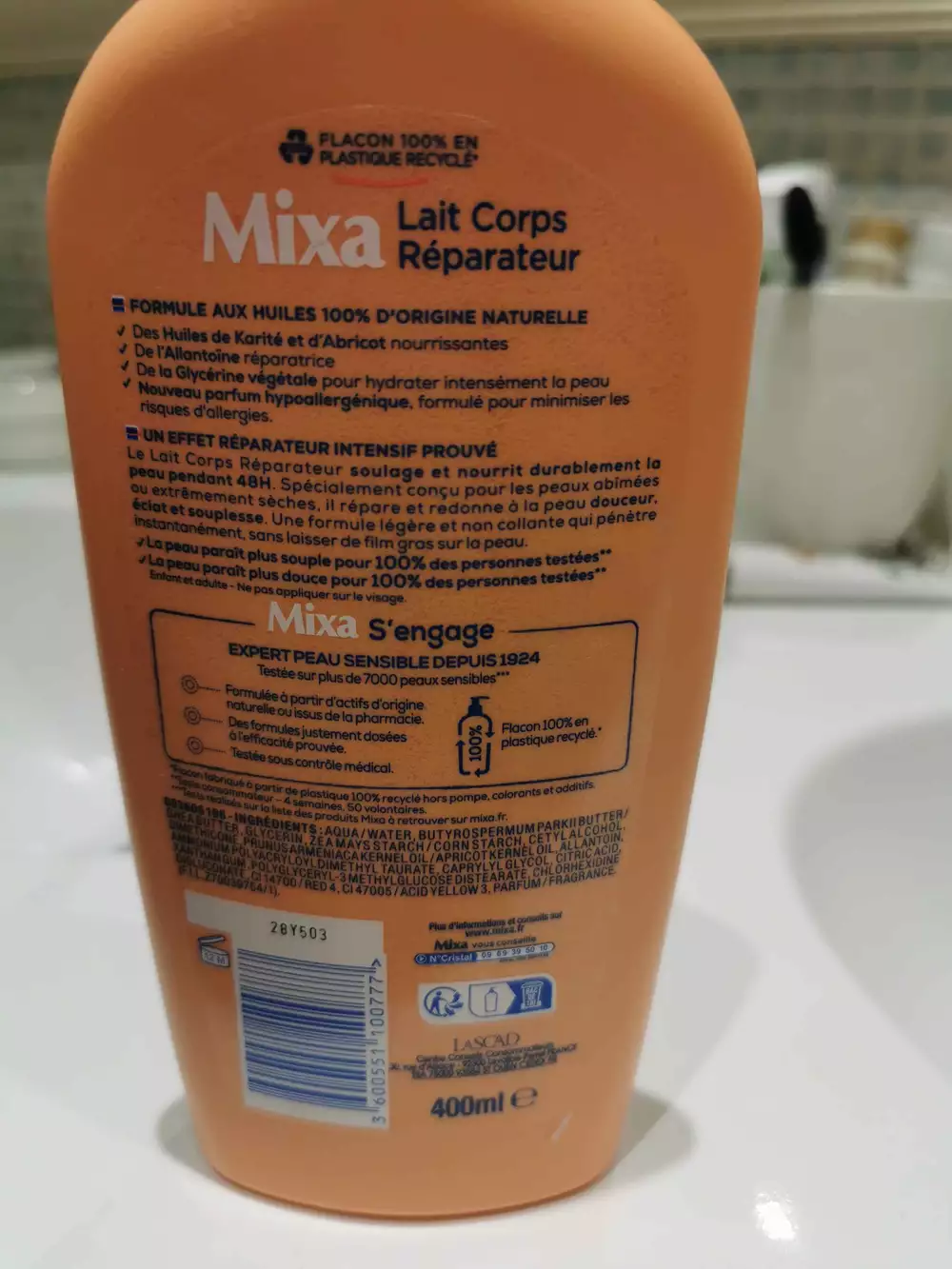 MIXA - Lait corps réparateur