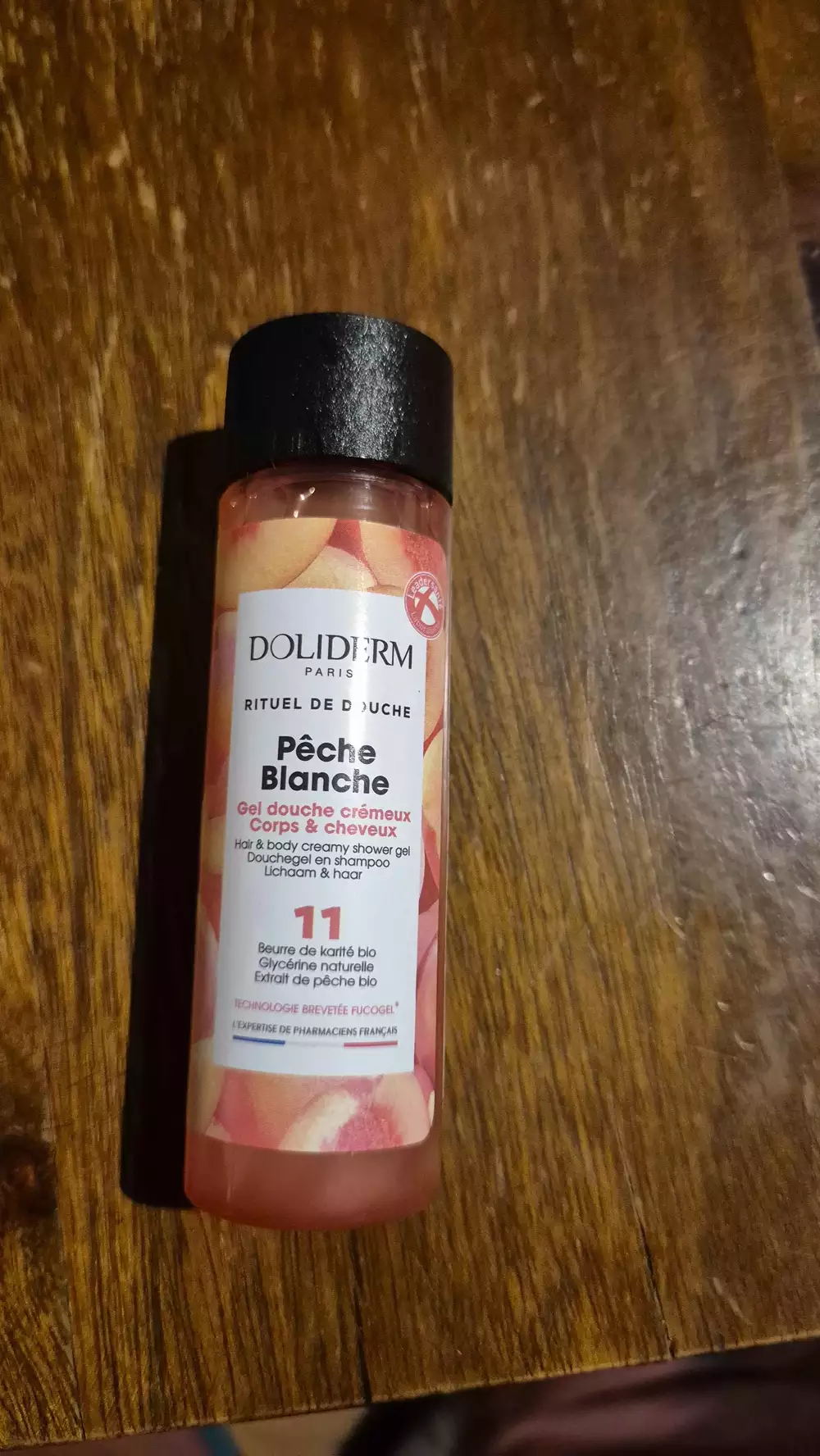 DOLIDERM - Pêche blanche - Gel douche crémeux corps & cheveux