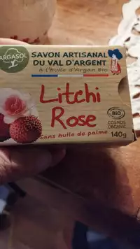 ARGASOL - Litchi rose - Savon artisanal du val d'argent