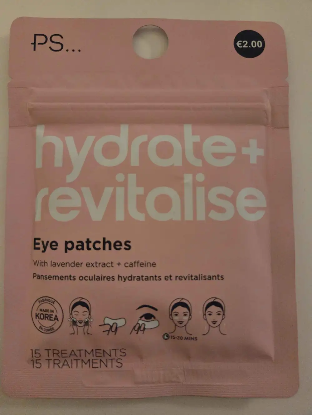 PRIMARK - Hydrate+ revitalise - Eye patches 