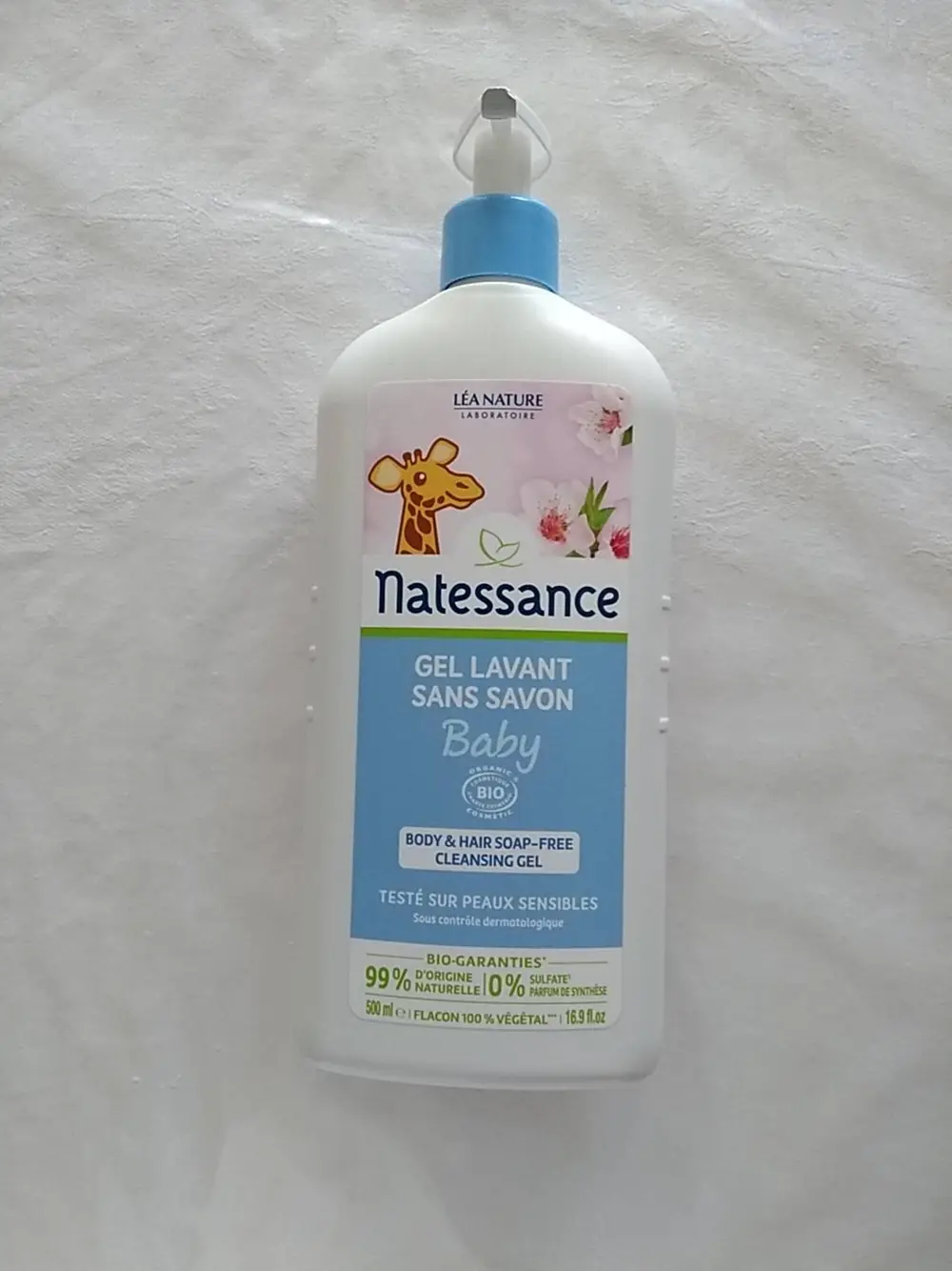 NATESSANCE - Baby - Gel lavant sans savon cheveux et corps