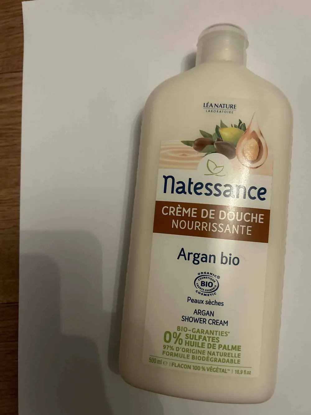 NATESSANCE - Crème de douche nourrissante - Argan bio