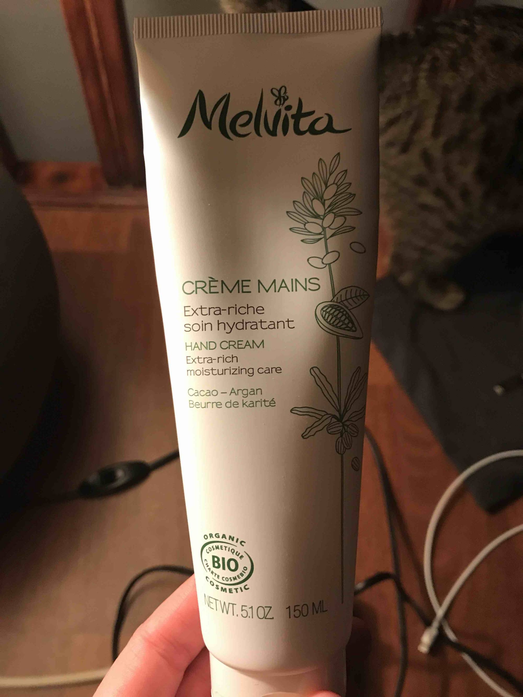MELVITA - Crème mains extra-riche soin hydratant bio