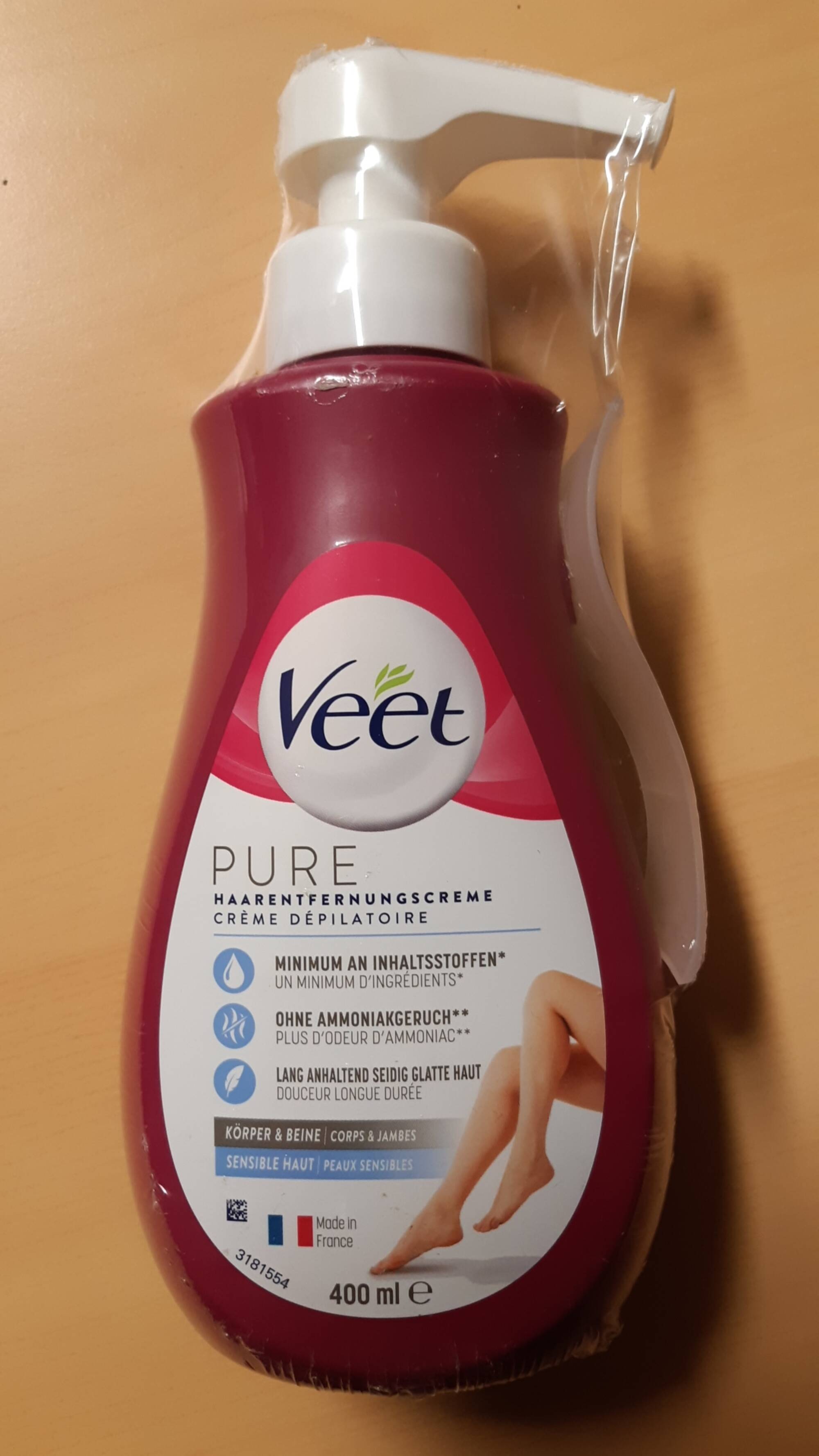 VEET - Pure - Crème dépilatoire 