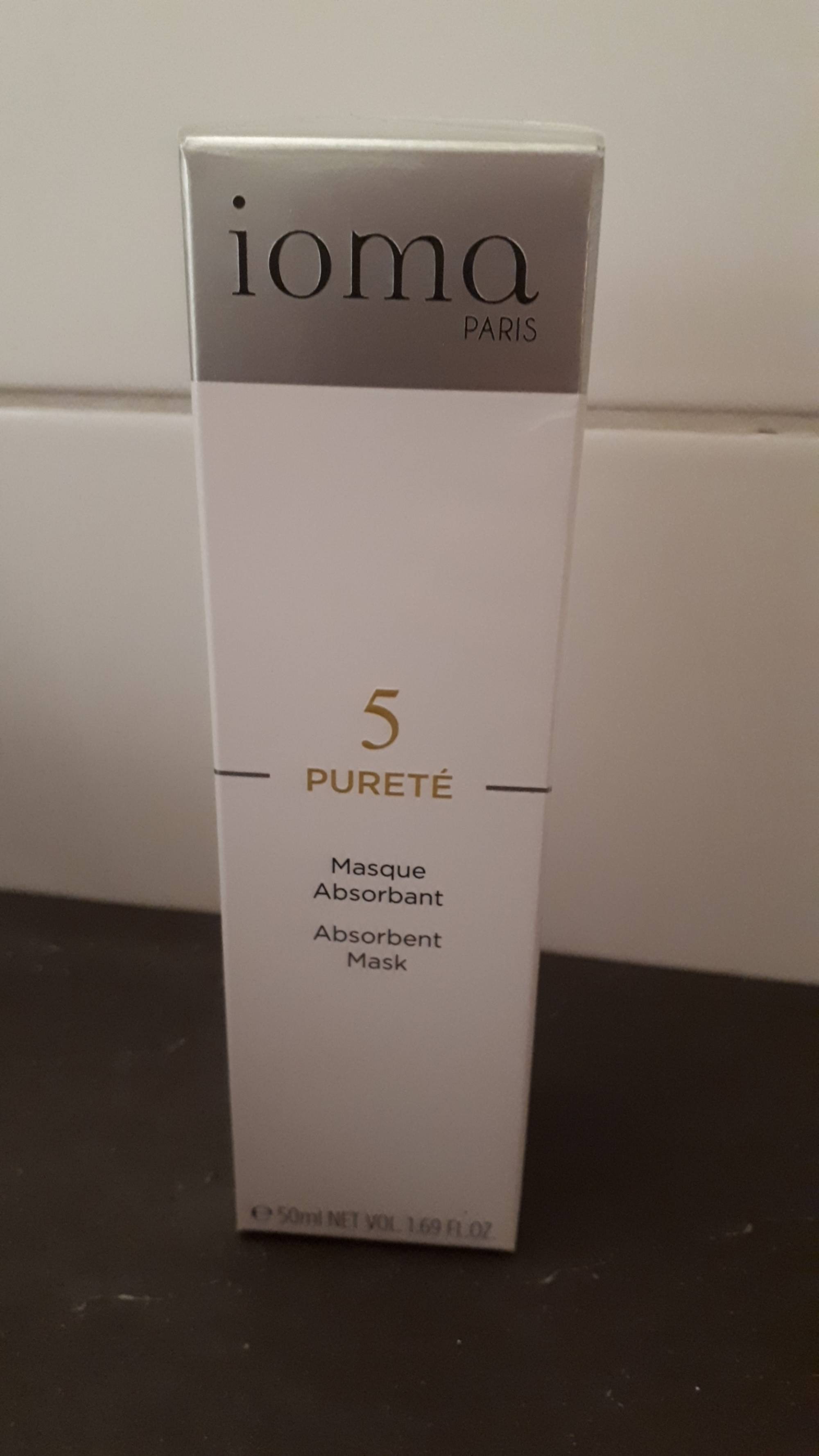 IOMA - 5 Pureté - Masque absorbant