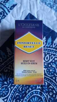 L'OCCITANE EN PROVENCE - Immortelle reset - Reset nuit huile-en-serum