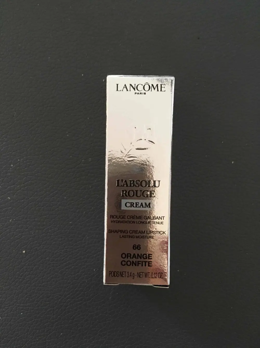 LANCÔME - L'absolu rouge - Rouge crème galbant 066 orange confite