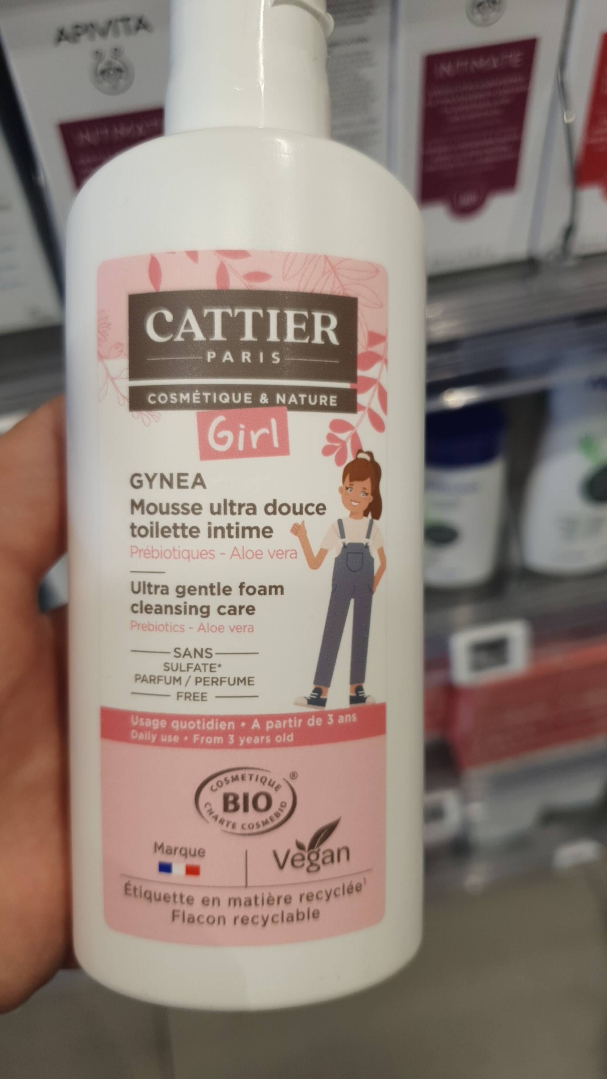 CATTIER - Gynea - Mousse ultra douce toilette intime girl