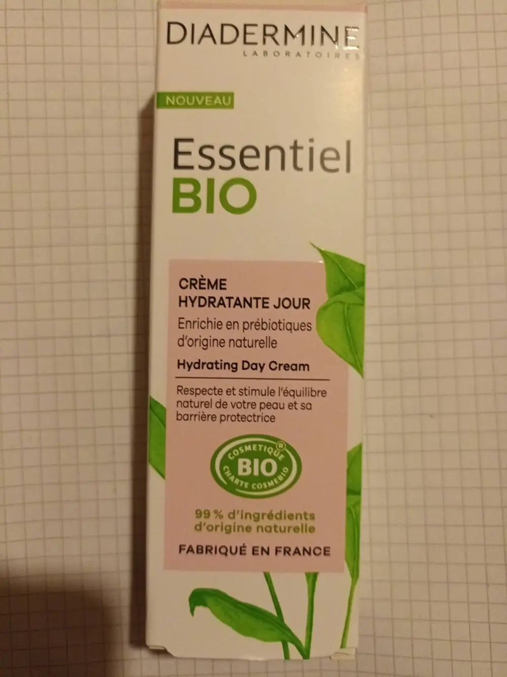 DIADERMINE - Essentiel bio - Crème hydratante jour