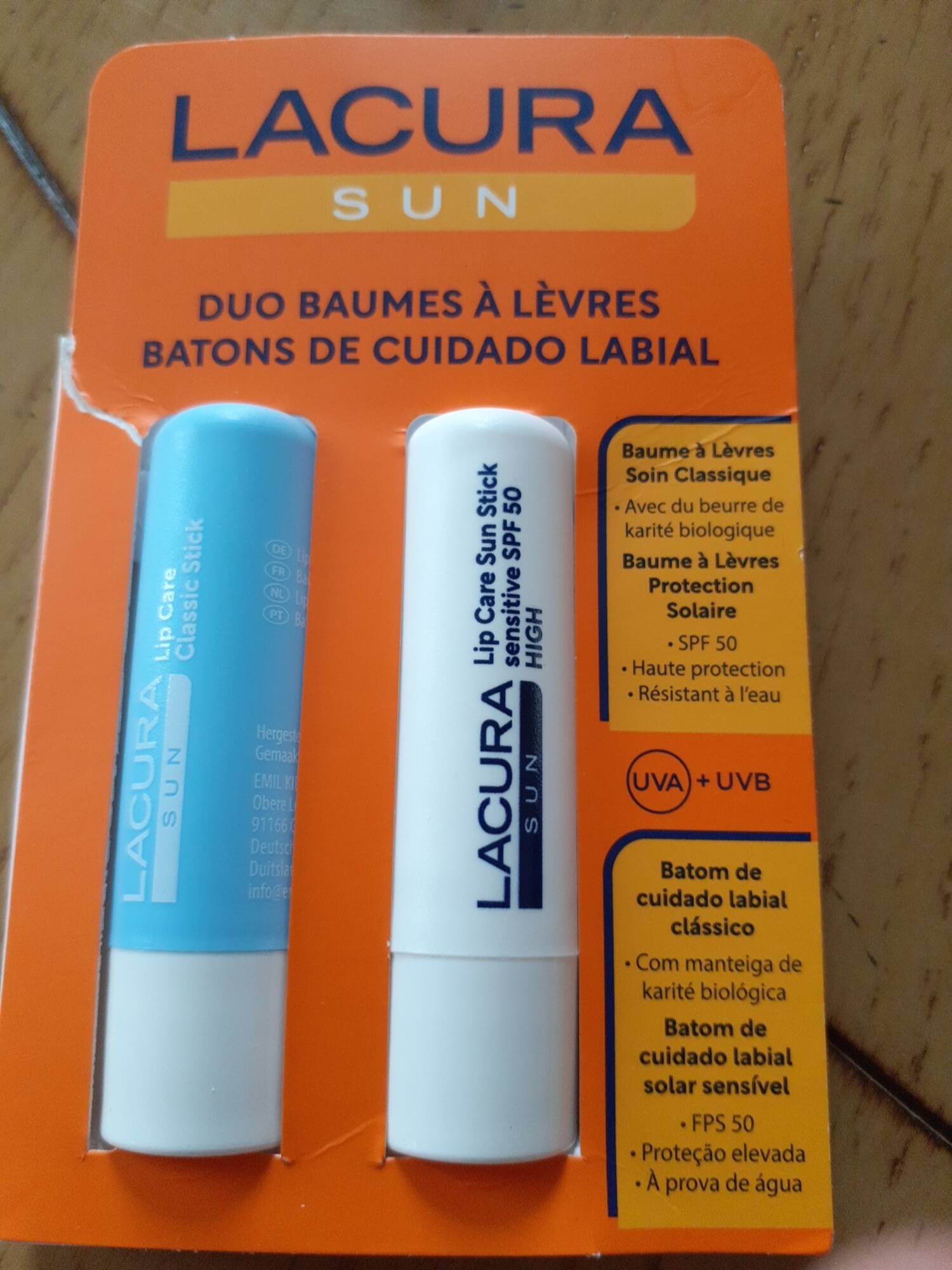 LACURA - Sun - Duo baumes à lèvres 