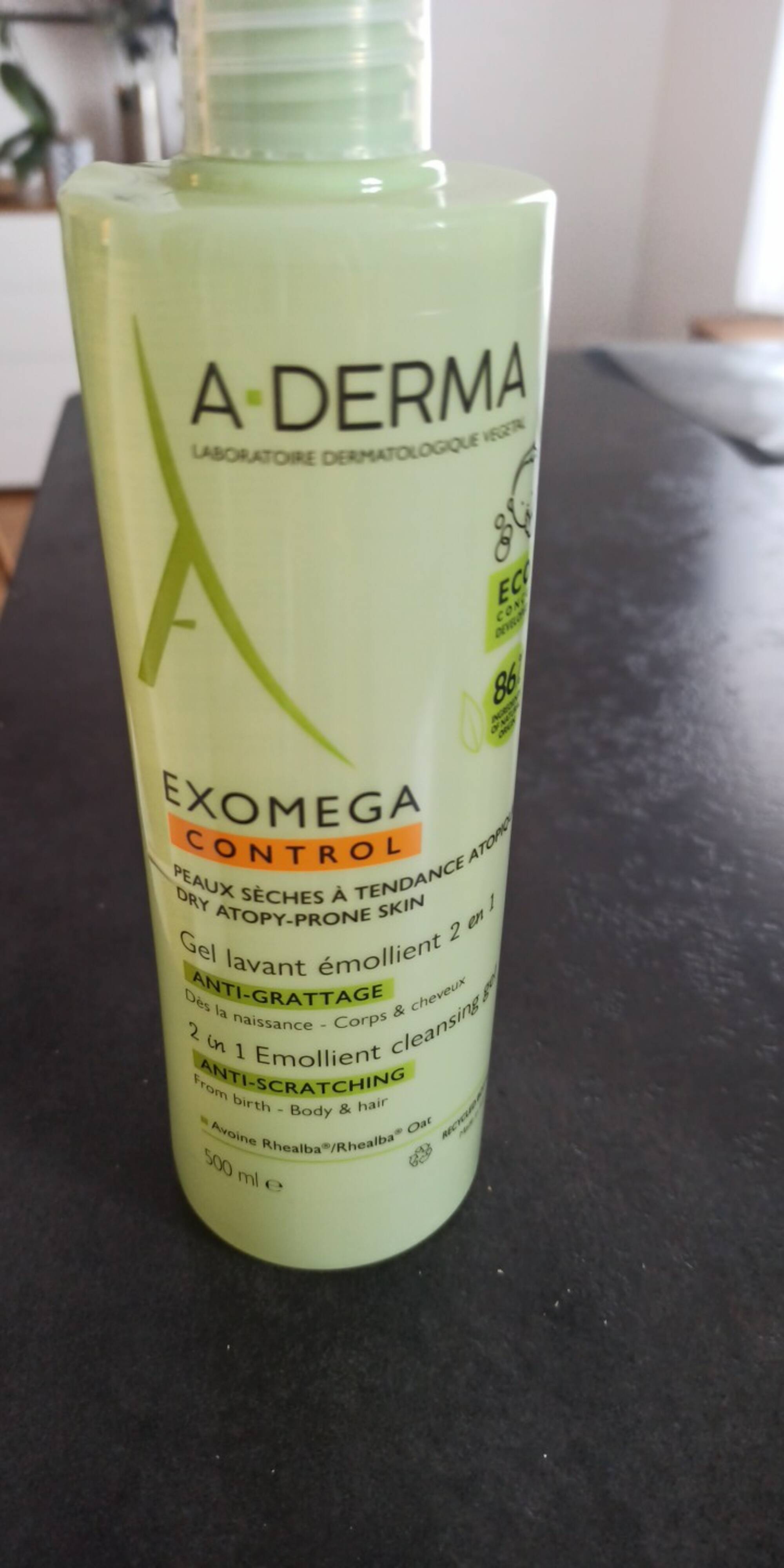 A-DERMA - Exomega control - Gel lavant émollient 2 en 1