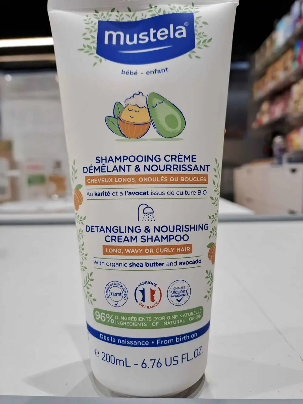 MUSTELA - Shampoing crème démêlant et nourrissant