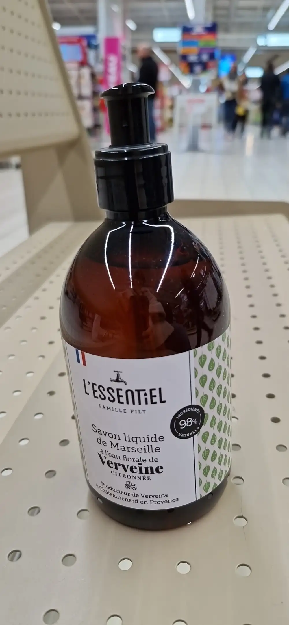 L ESSENTIEL - Savon liquide de Marseille à l'eau florale de verveine citronnée