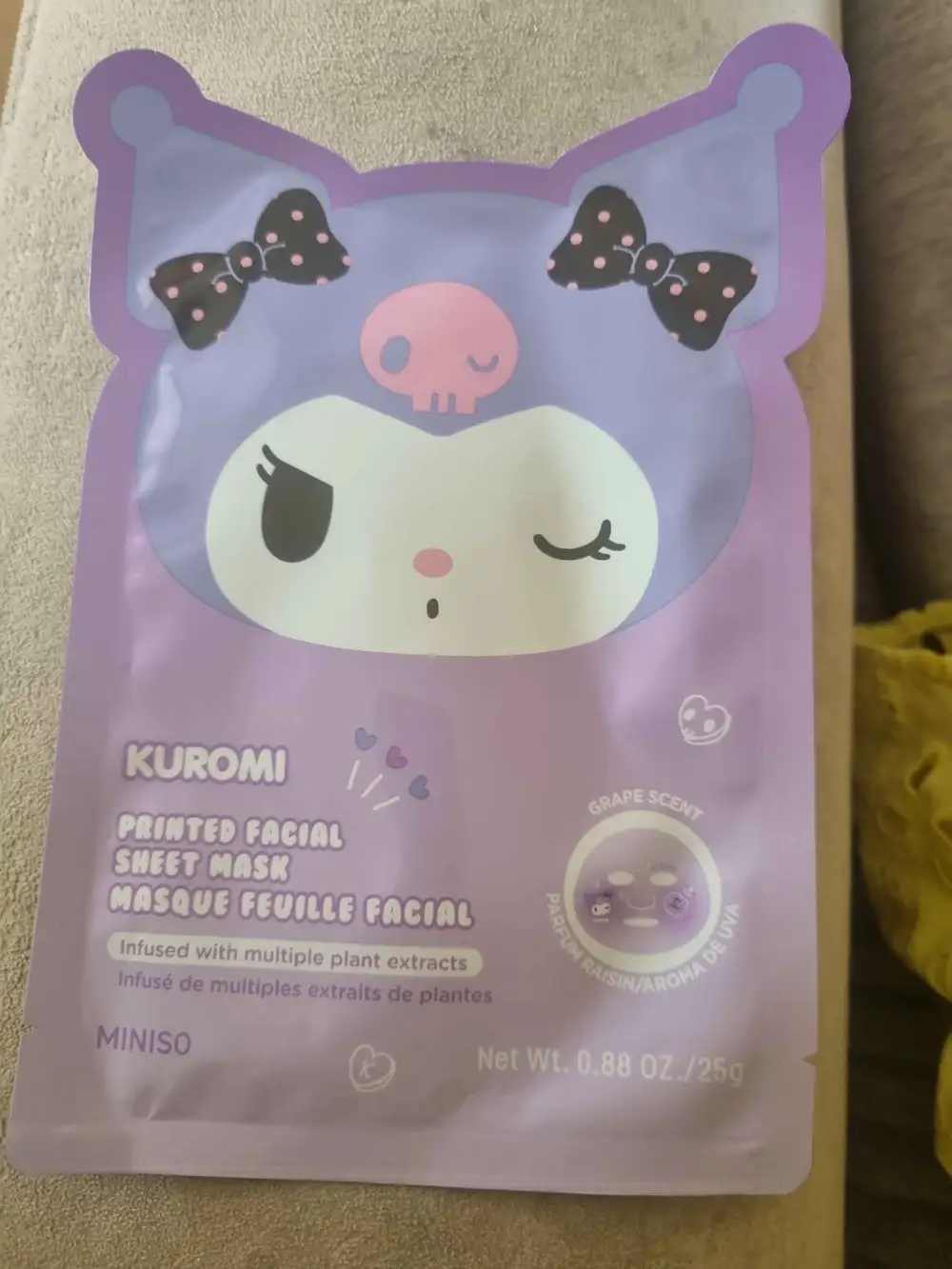 MINISO - Kuromi - Masque feuille facial
