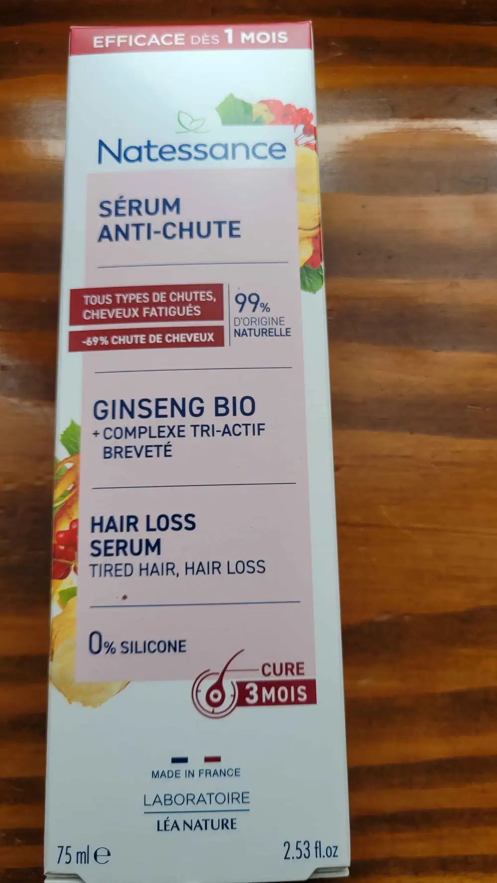 NATESSANCE - Ginseng bio - Serum anti-chute