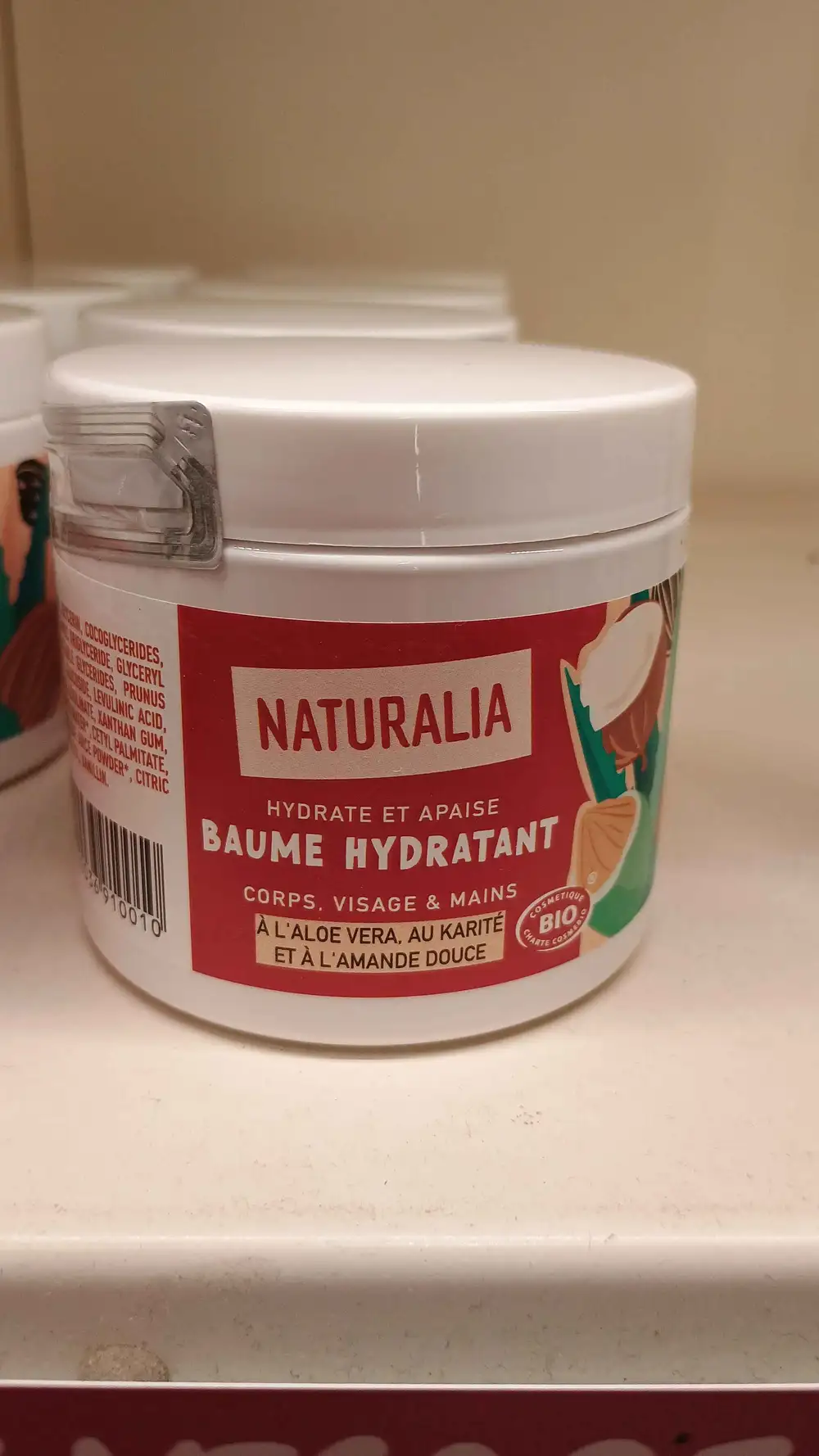NATURALIA - Baume hydratant à l'aloe vera, au karité et à l'amande douce