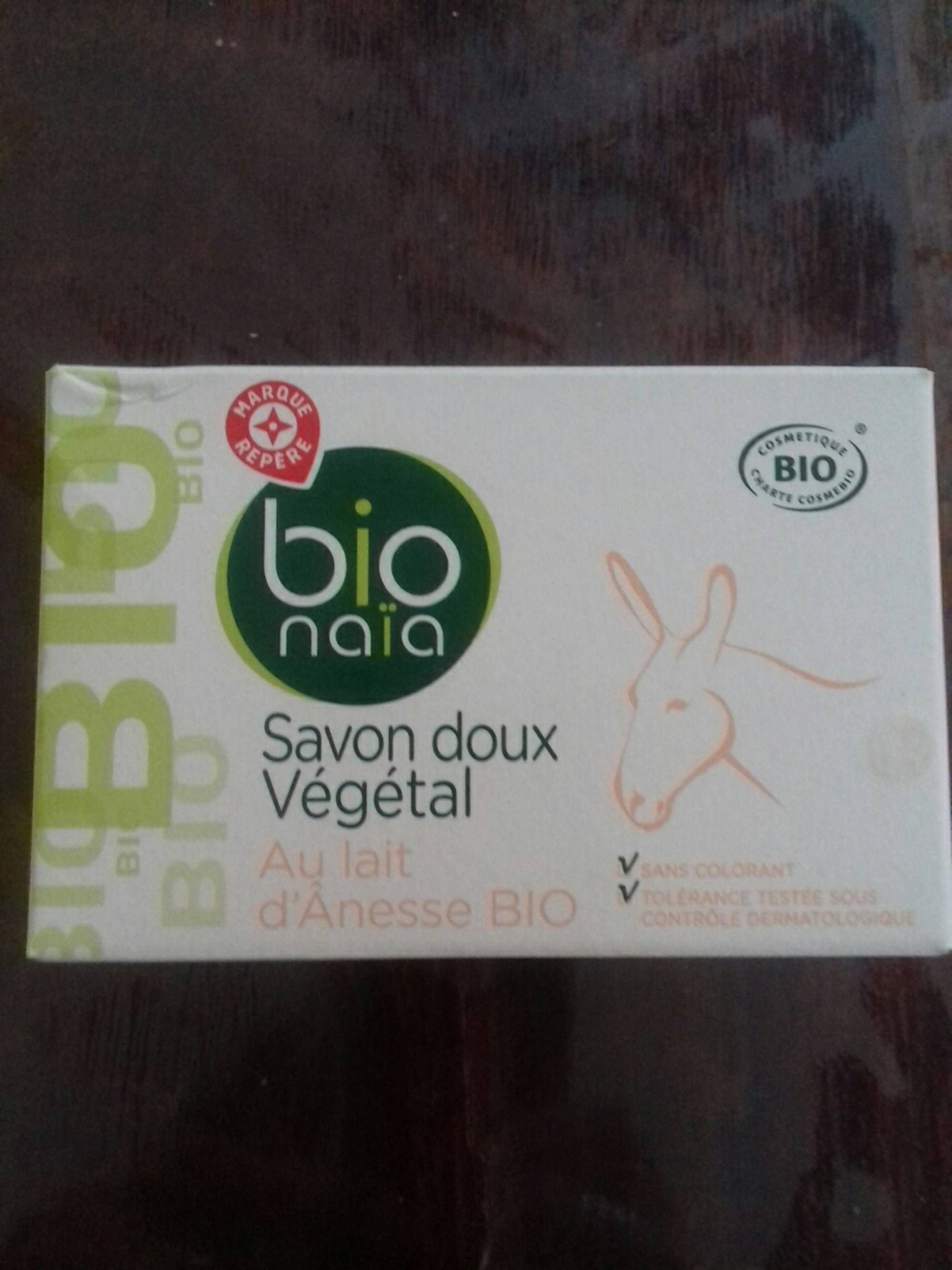 MARQUE REPÈRE - Bio naïa - Savon doux végétal au lait d'ânesse bio