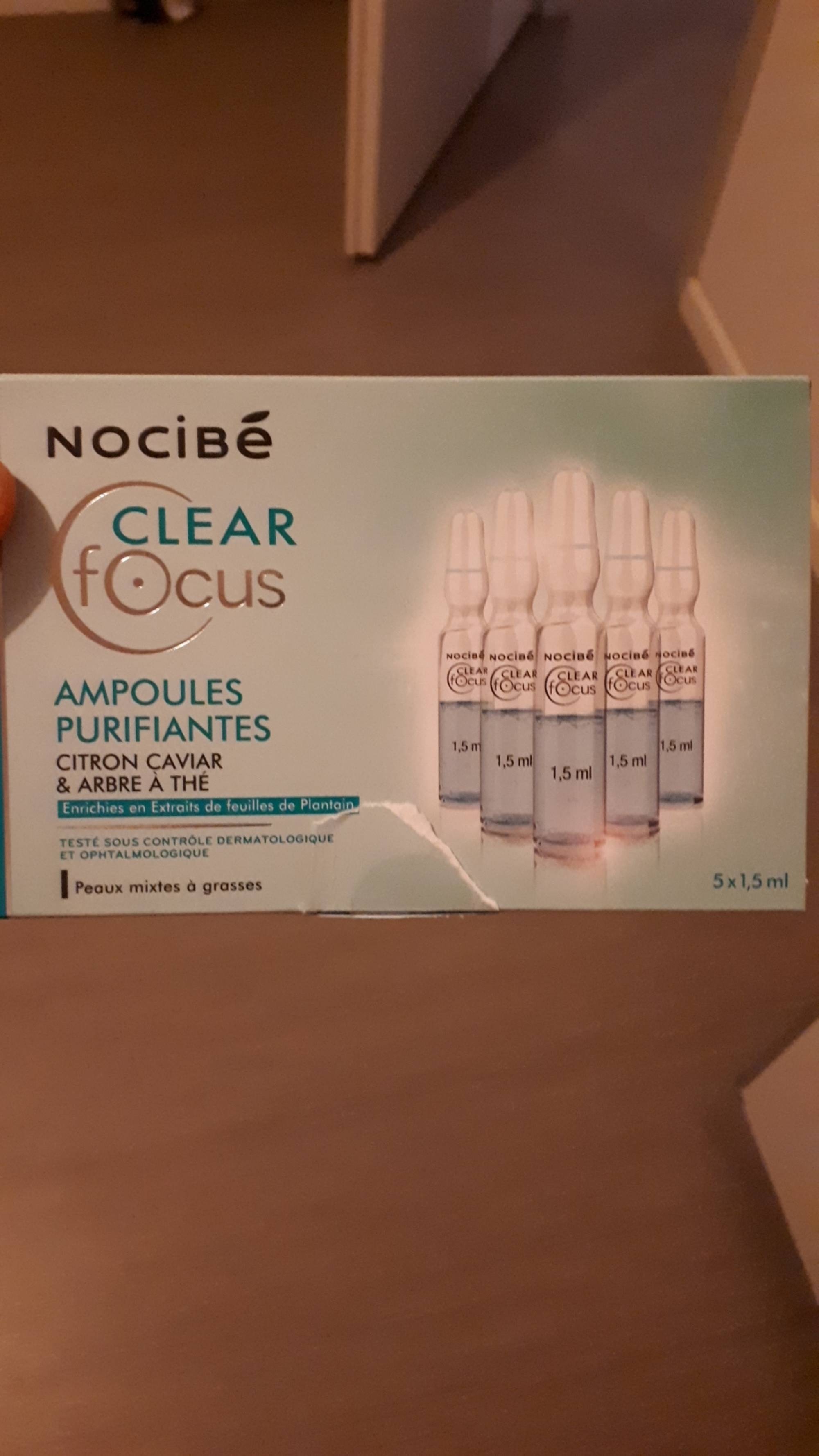 NOCIBÉ - Clear Focus - Ampoules purifiantes citron caviar & arbre à thé
