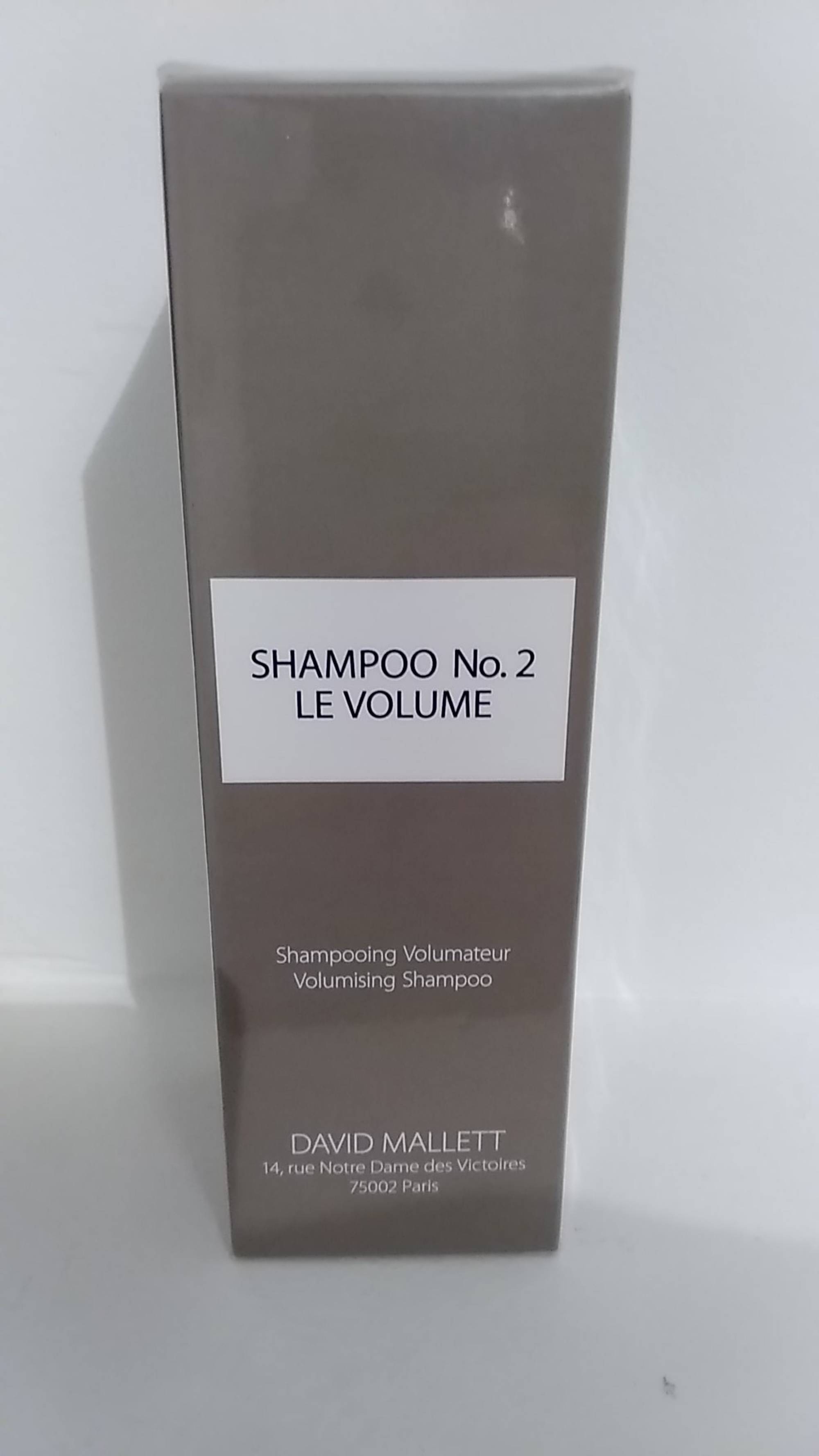 DAVID MALLETT - Shampoo no 2 le volume - Shampooing volumateur