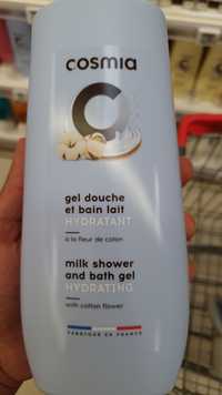 COSMIA - Gel douche et bain lait - Hydratant à la fleur de coton