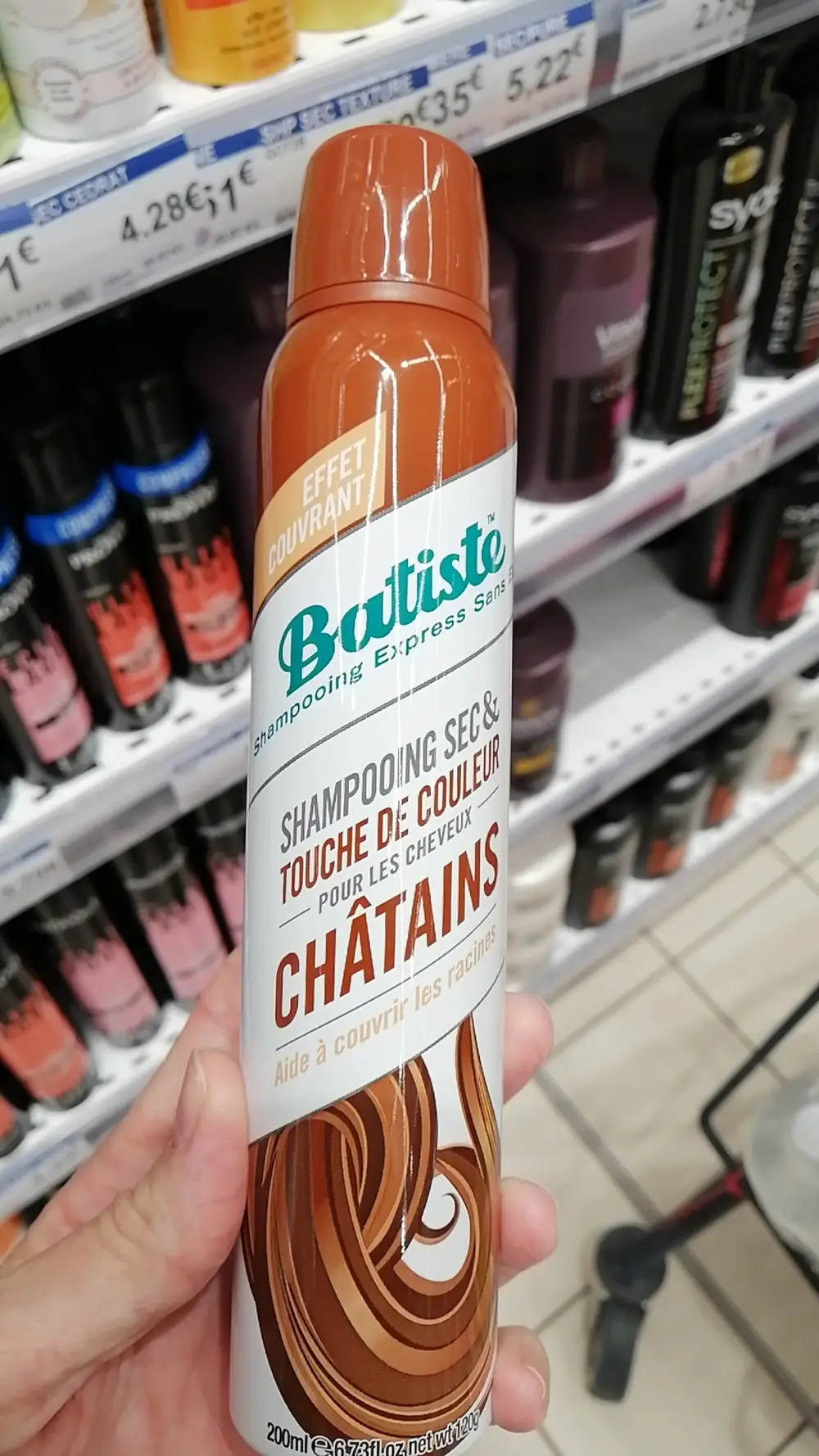 BATISTE SHAMPOOING SEC - Shampooing sec & touche de couleur pour les cheveux châtains