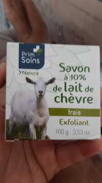 PRIM'SOINS - Savon à 10% de lait de chèvre frais exfoliant