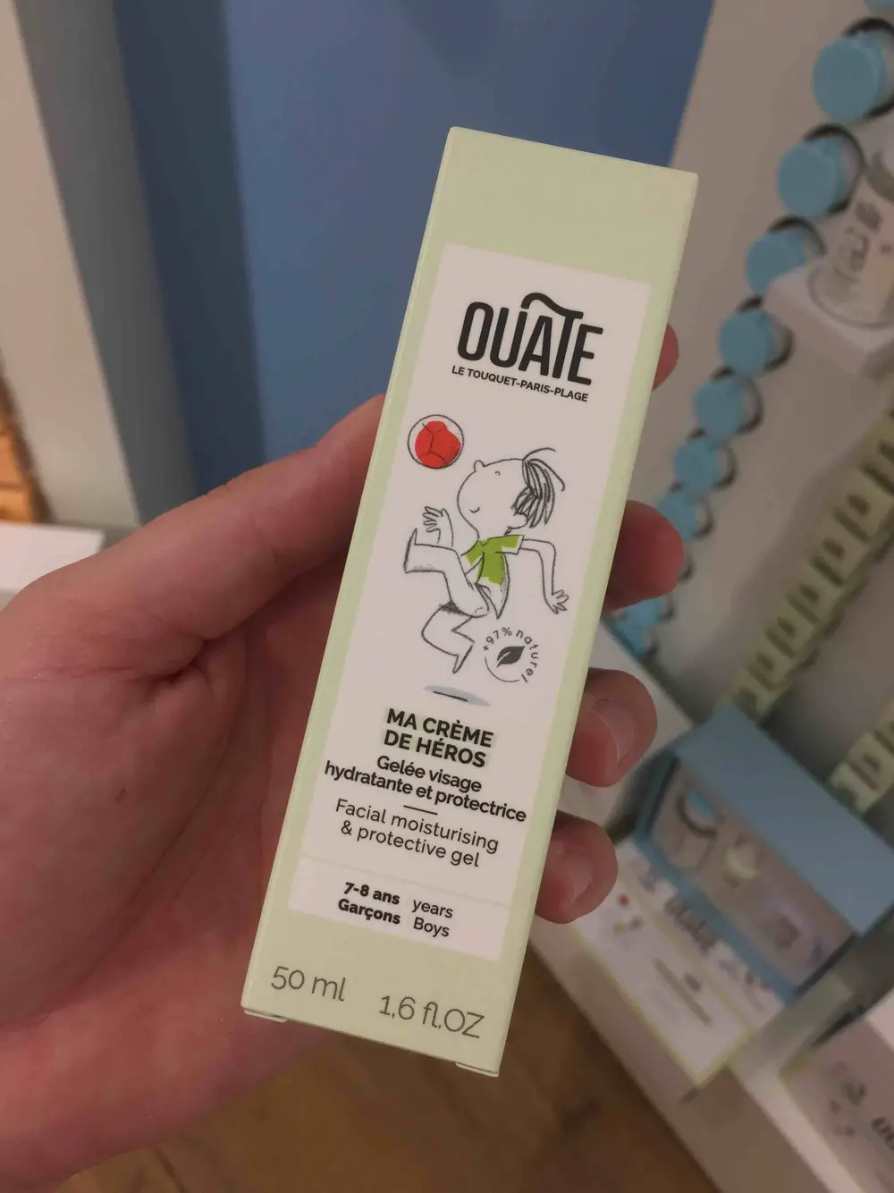 OUATE - Ma crème de héros - Gelée visage garçons 7-8 ans