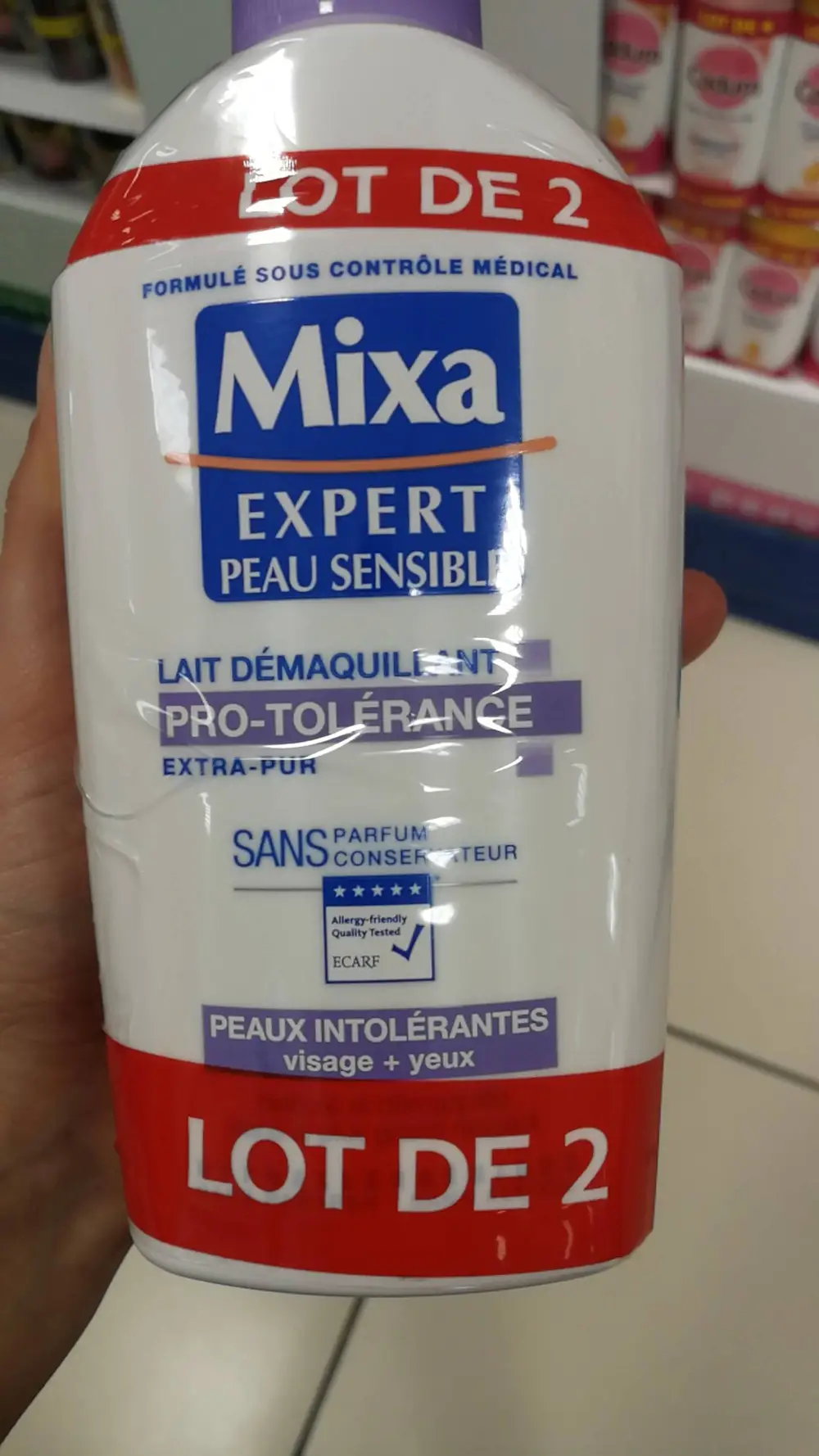 MIXA - Expert Pro-tolérance - Lait démaquillant extra-pur