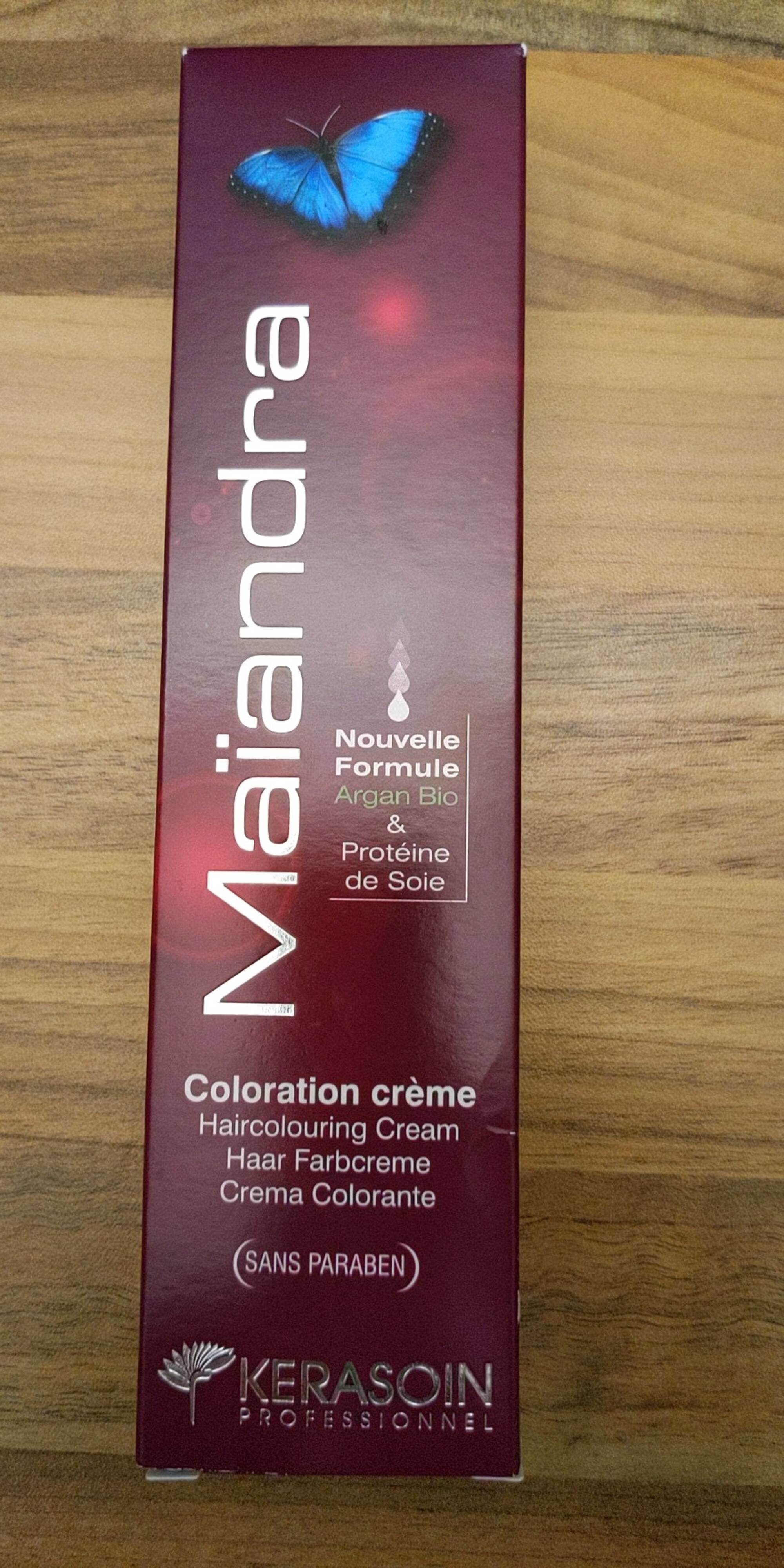 KERASOIN PROFESSIONNEL - Maïandra - Coloration crème argan bio & protéine de soie