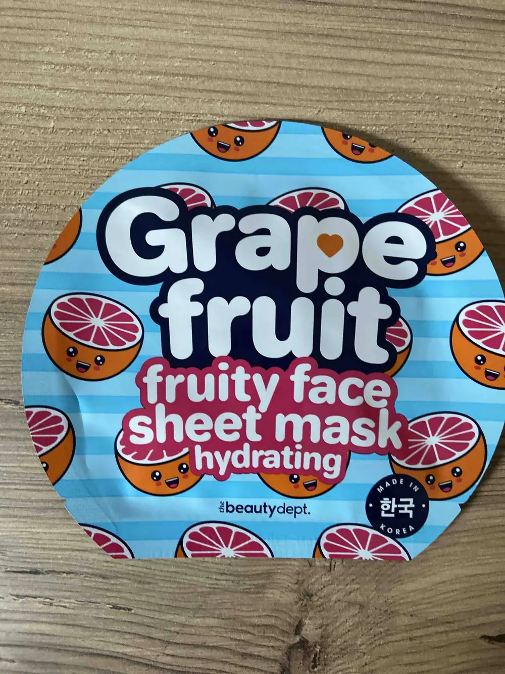 THE BEAUTY DEPT - Grape fruit - Fruity face sheet mask hydrating