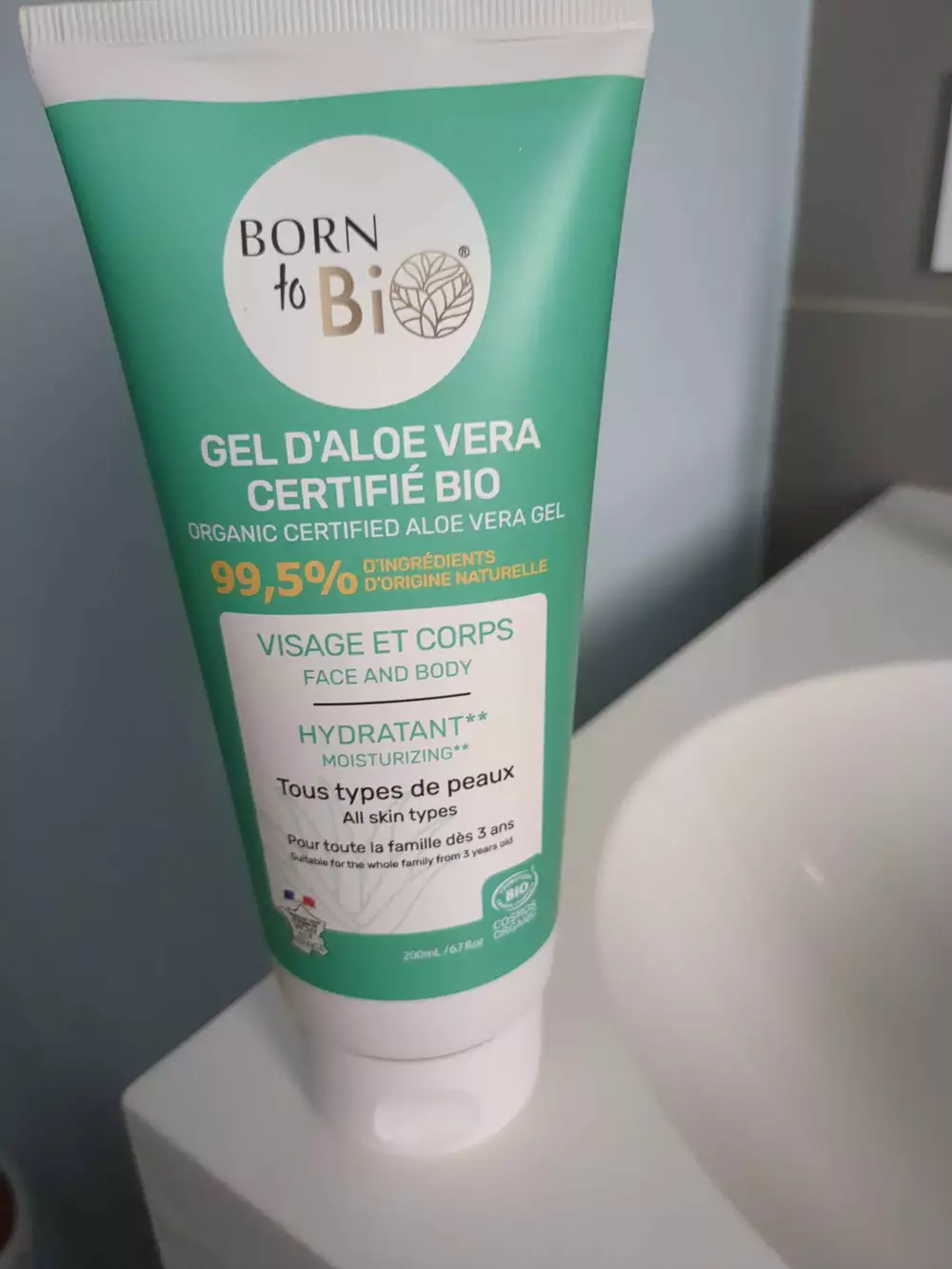 BORN TO BIO - Gel d'aloe vera certifié bio visage et corps