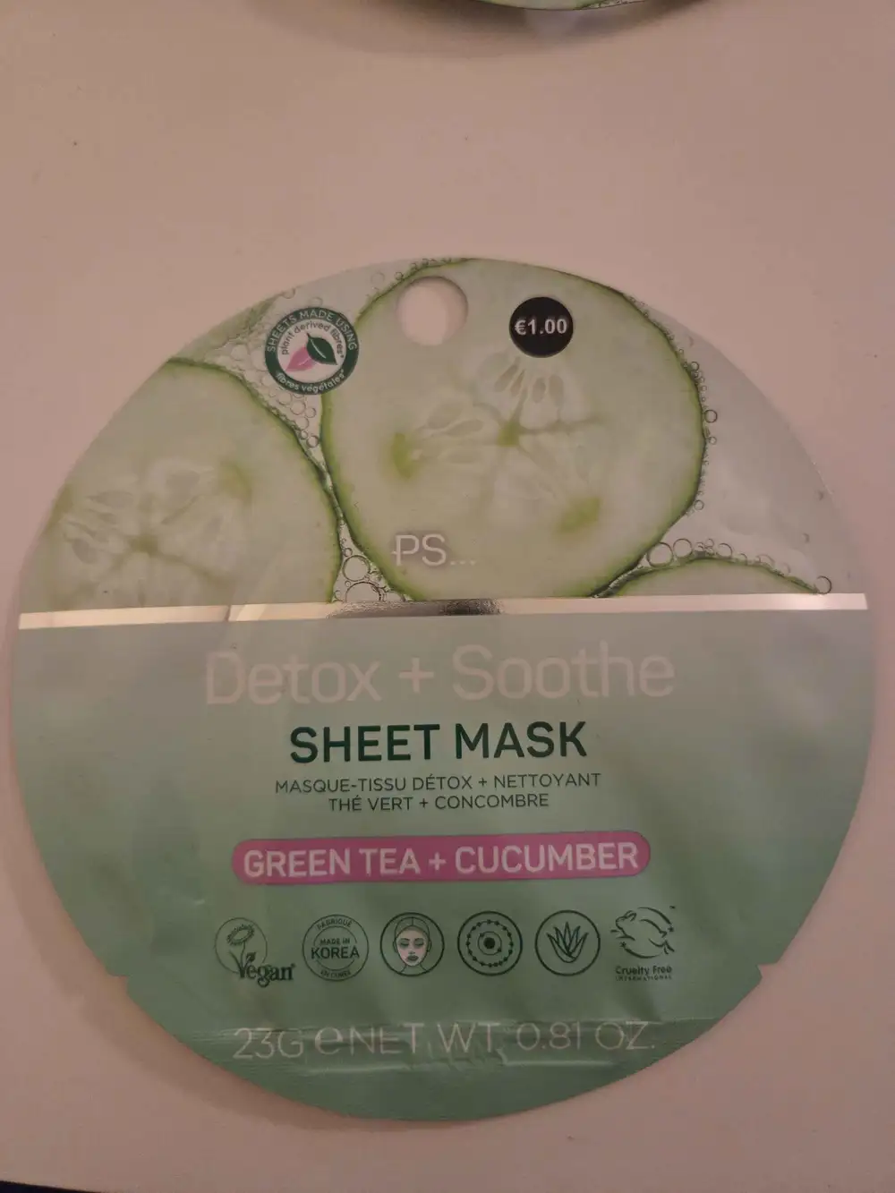 PRIMARK - Masque-tissu détox + nettoyant 