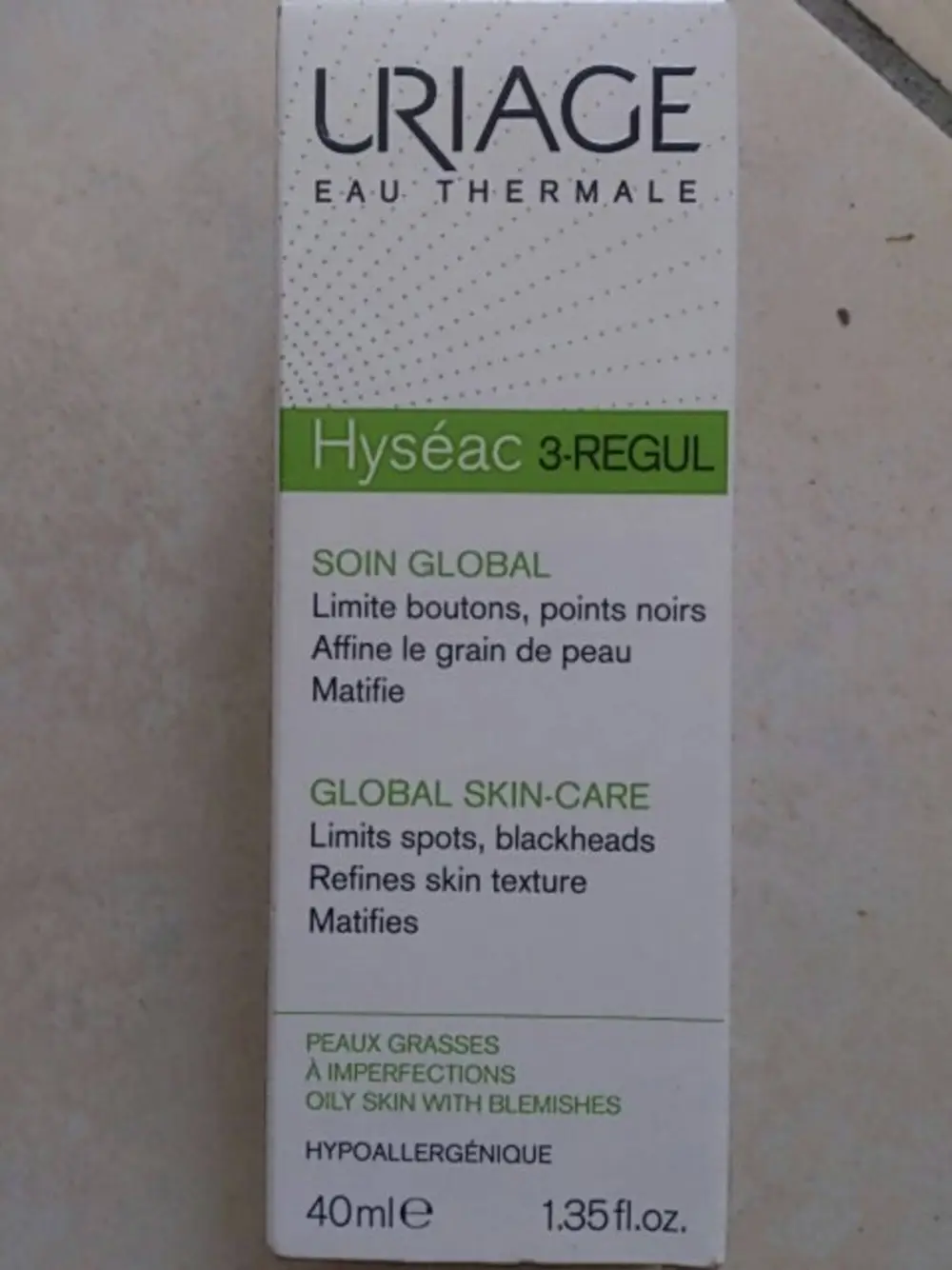 URIAGE - Eau thermale - Hyséac 3-Regul - Soin Global